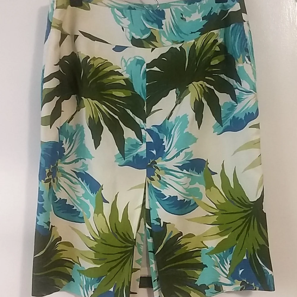Ann Taylor Loft Floral Silk Skirt